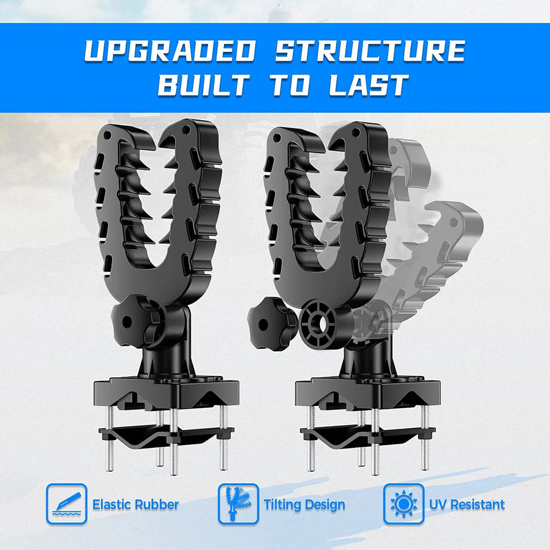 ATV Gun Holder Bow Rack Grips with Rubber Straps