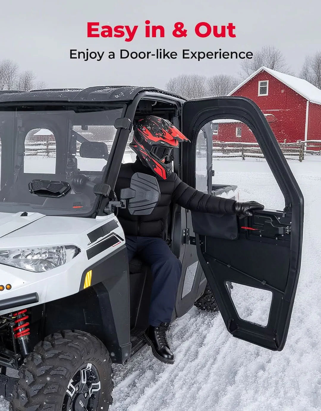 UTV Doors With Steel Frame for Polaris Ranger CREW XP 1000 2018-2025