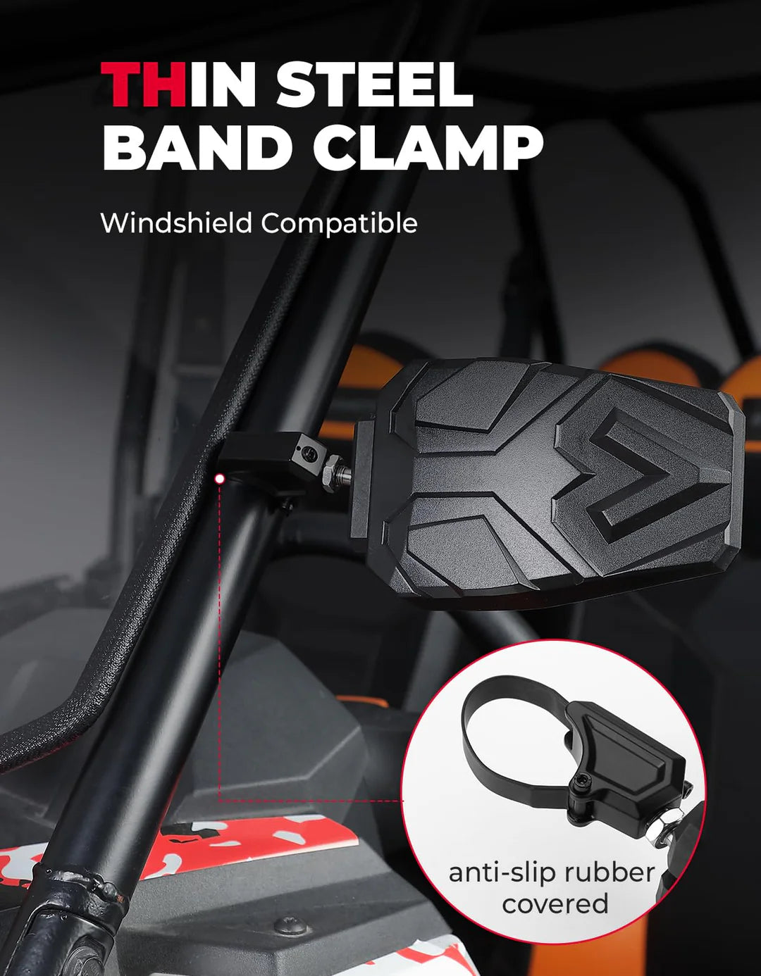 UTV Universal 1.5-1.875 In Side Mirrors