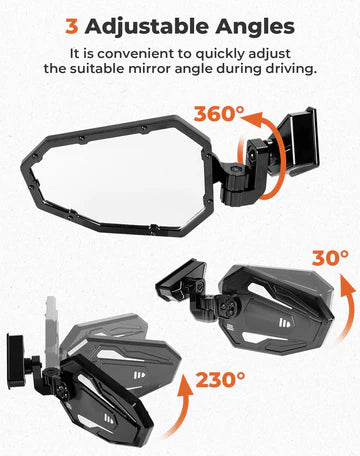 UTV Aluminum Side Mirrors for Can Am Maverick R