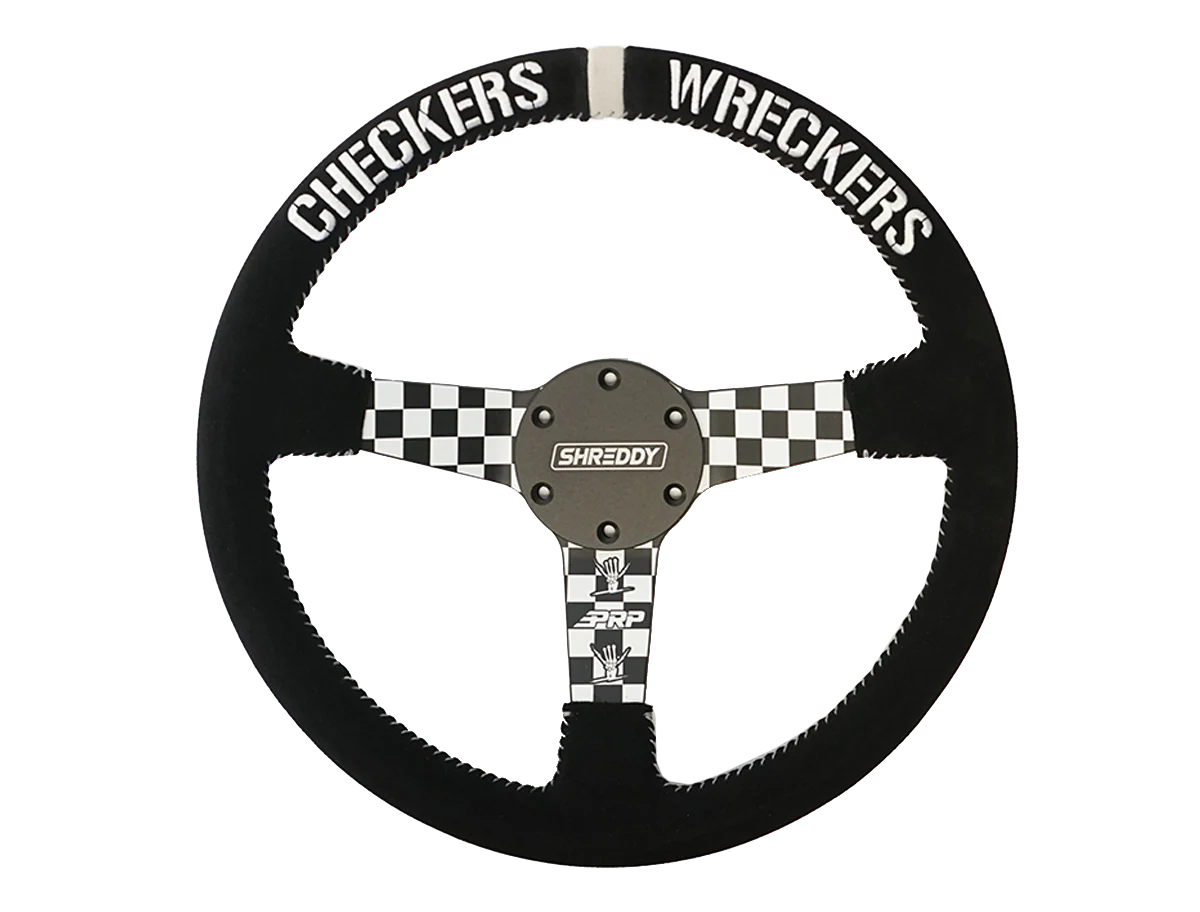 PRP X SHREDDY CHECKERED STEERING WHEEL, DEEP DISH