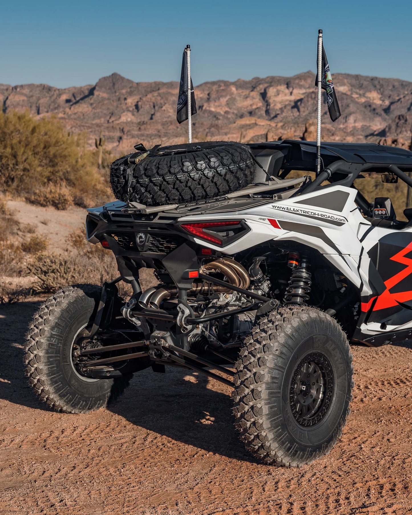 2024 to Current Can-am Maverick R Volt Tire Rack for Volt Baja Box (Does not work with Mav R & Mav R X w/QS3 compression adjustment)