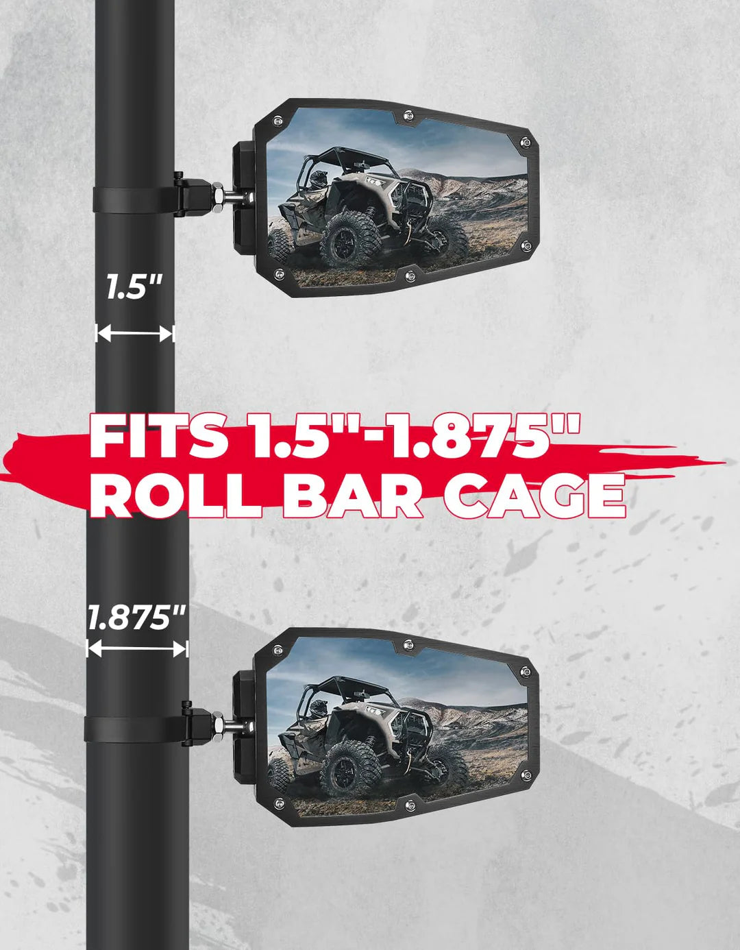 UTV Universal 1.5-1.875 In Side Mirrors