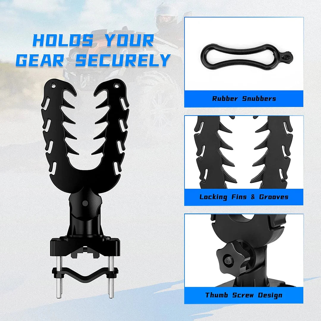ATV Gun Holder Bow Rack Grips with Rubber Straps