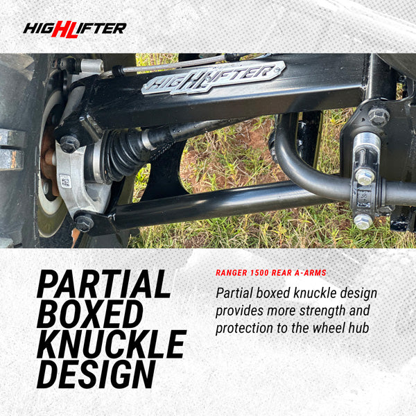 APEXX Upper and Lower Rear Raked Control Arms - Polaris Ranger 1500 XD