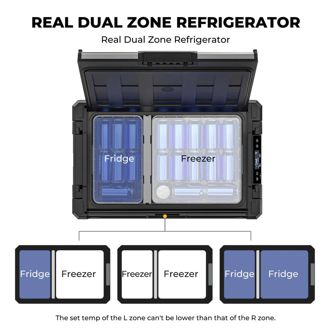 Rocky 41QT Dual Zone 12V Portable Fridge