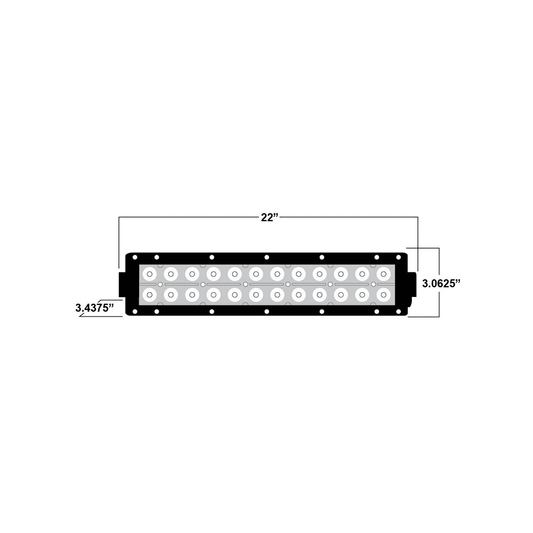 Dual Row LED Light bar 22 Inch AJK Offroad