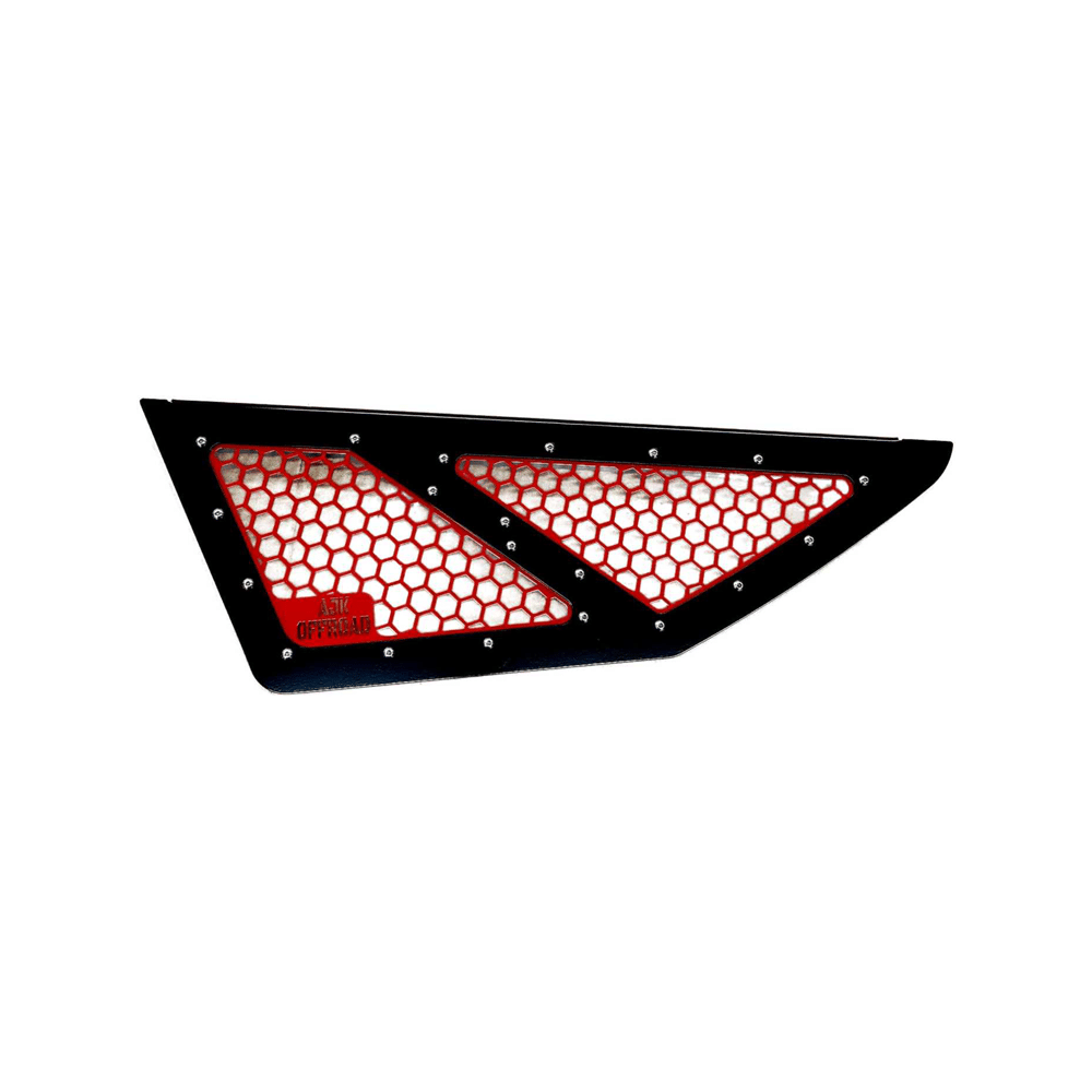 Vented Honda Talon Lower Doors by AJK Offroad Vented Door in Red