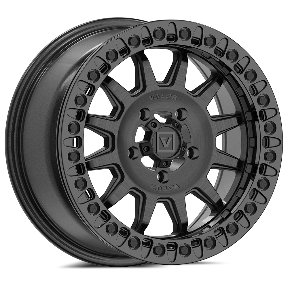 V09 Brushed Charcoal UTV Beadlock - Valor Offroad