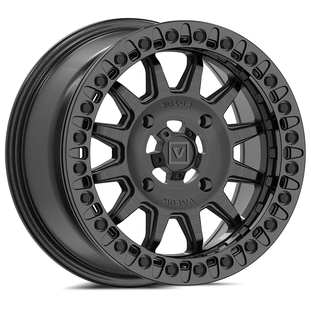 V09 Brushed Charcoal UTV Beadlock - Valor Offroad