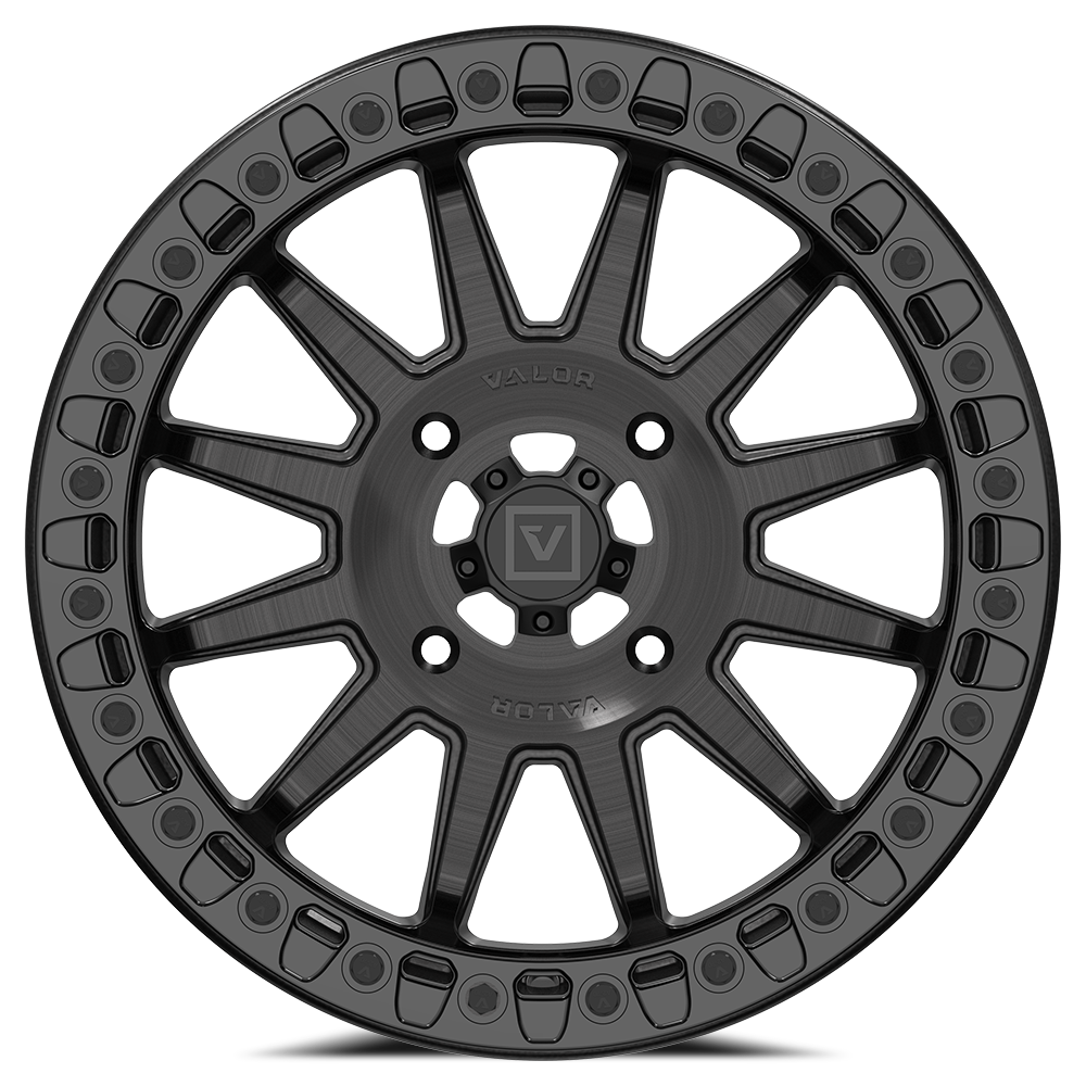V09 Brushed Charcoal UTV Beadlock - Valor Offroad