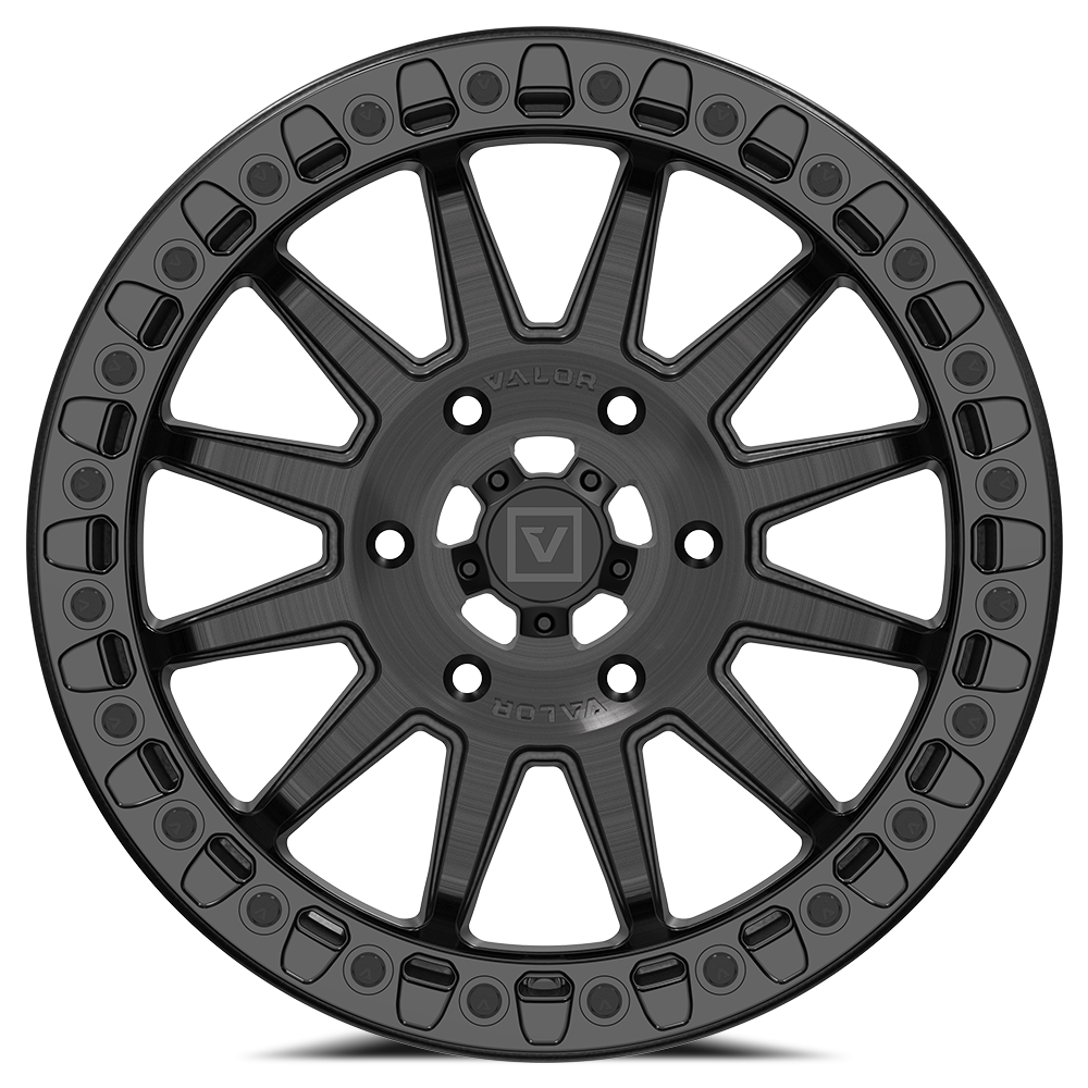 V09 Brushed Charcoal UTV Beadlock - Valor Offroad