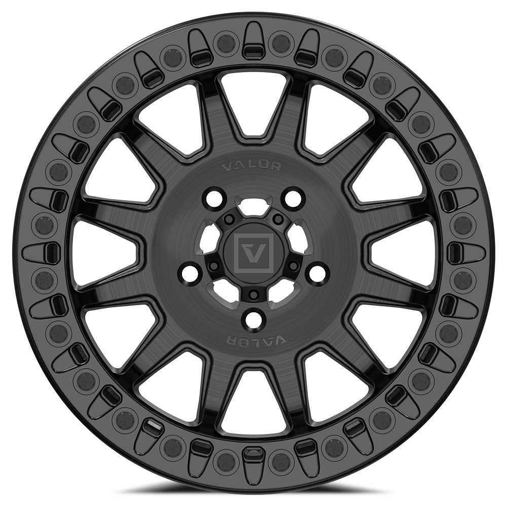 V09 Brushed Charcoal UTV Beadlock - Valor Offroad