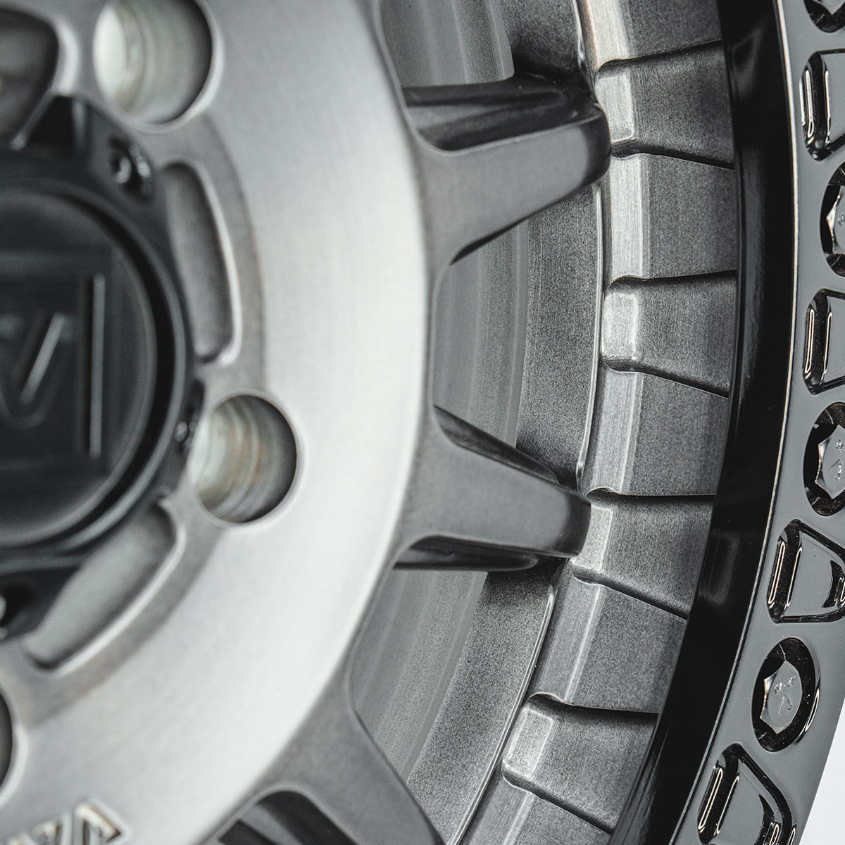 V09 Brushed Charcoal UTV Beadlock - Valor Offroad