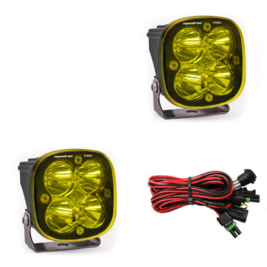 LED Light Pods Amber Lens Pair Squadron Pro Series Baja Designs