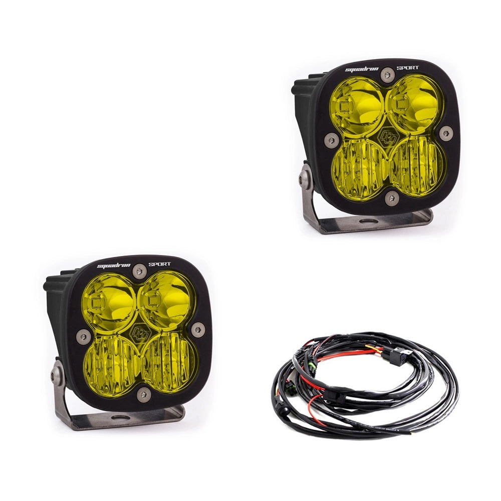 LED Light Pods Amber Lens Pair Squadron Sport Baja Designs