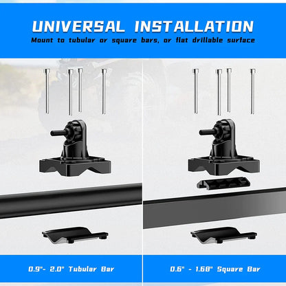 ATV Gun Holder Bow Rack Grips with Rubber Straps