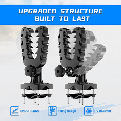 ATV Gun Holder Bow Rack Grips with Rubber Straps