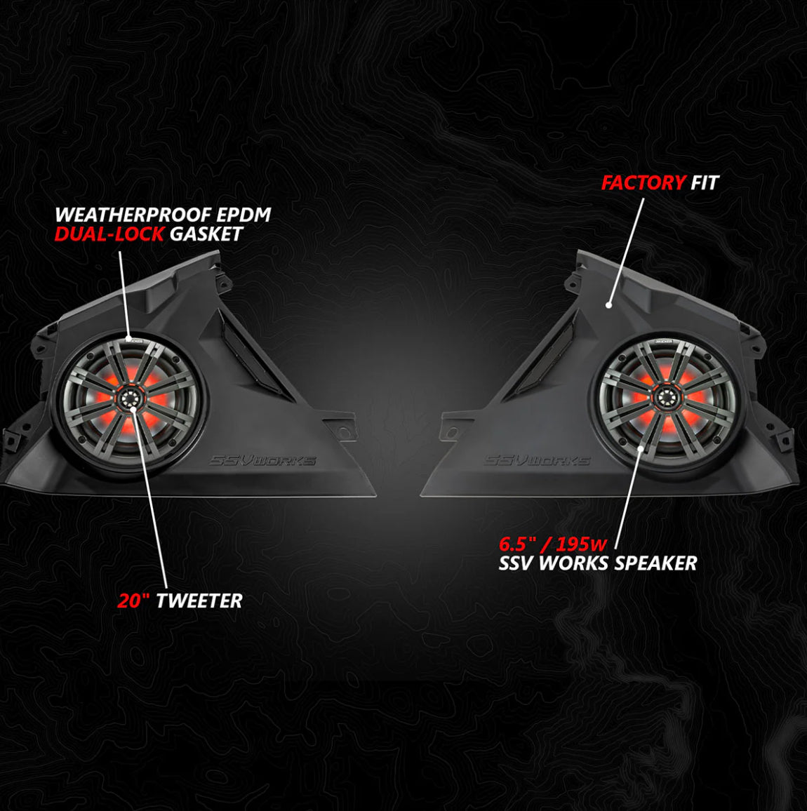 2024-2025 Can-Am® Maverick R, Phase-6 K-Spec 1650watt 6-Speaker Stereo System with Kicker Horns