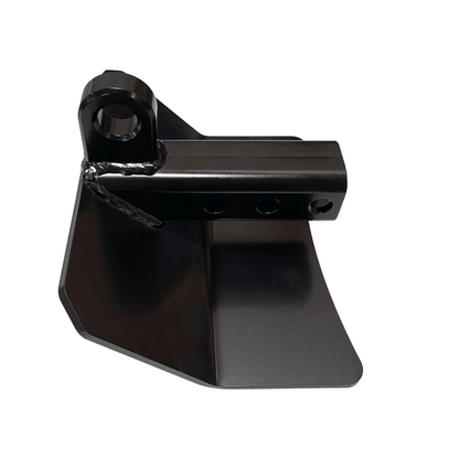 Hitch Skid with Recovery Point Short by AJK Offroad Horizontal Angle in Black