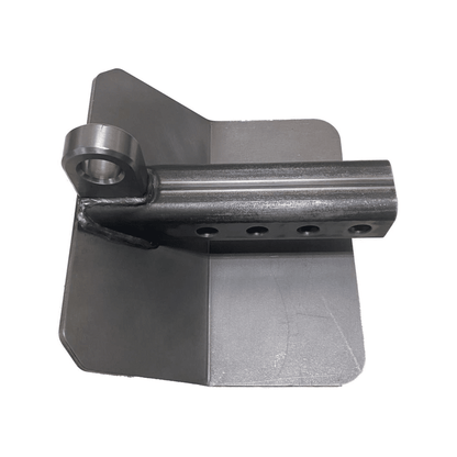 Hitch Skid with Recovery Point by AJK Offroad Horizontal View in Gray
