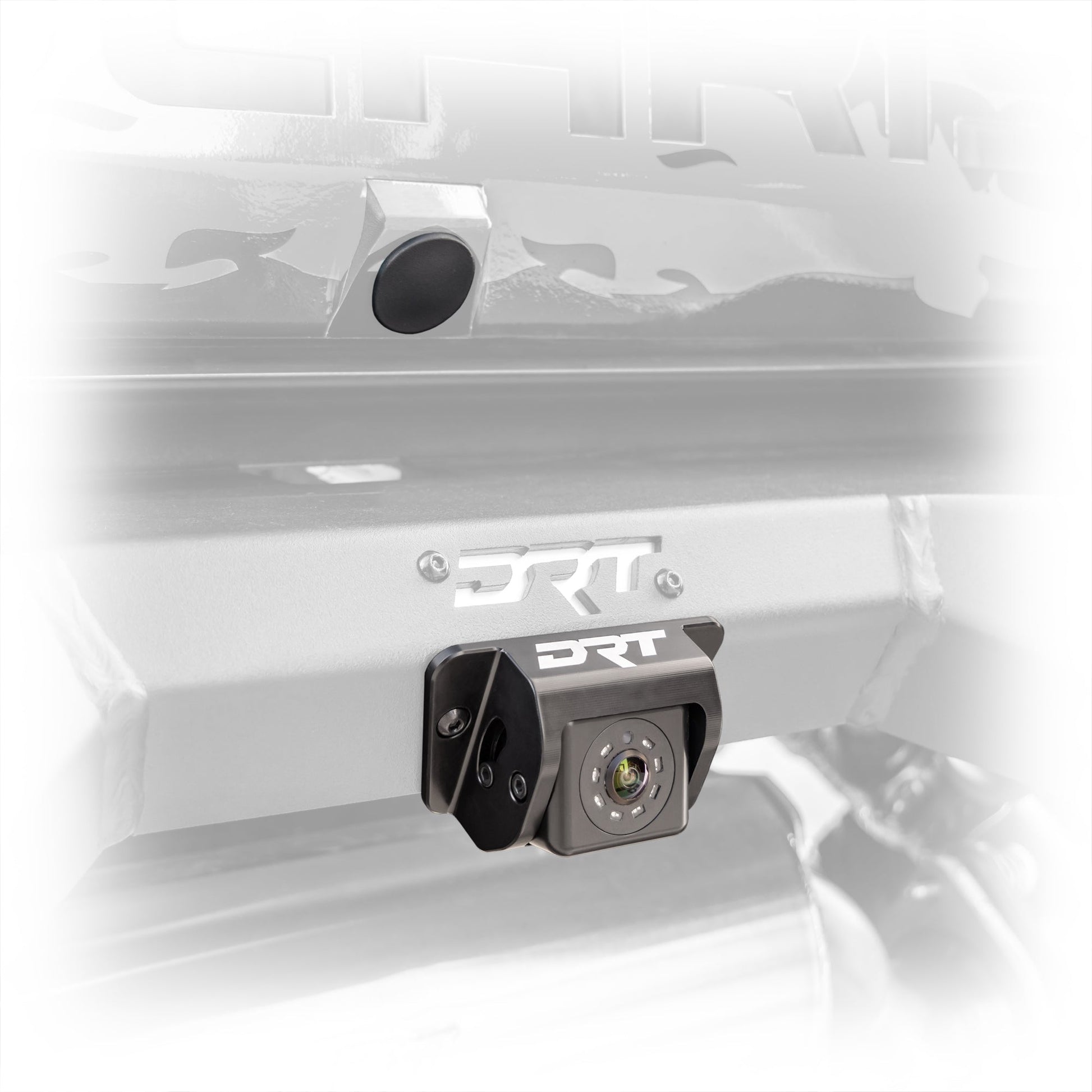 Camera relocation bracket for Polaris Xpedition, rear view setup