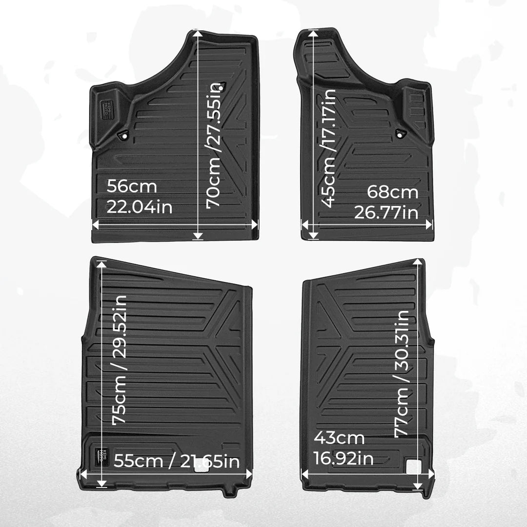 4pcs TPE Floor Mats Anti-Slip Mats for Can-Am Defender Max