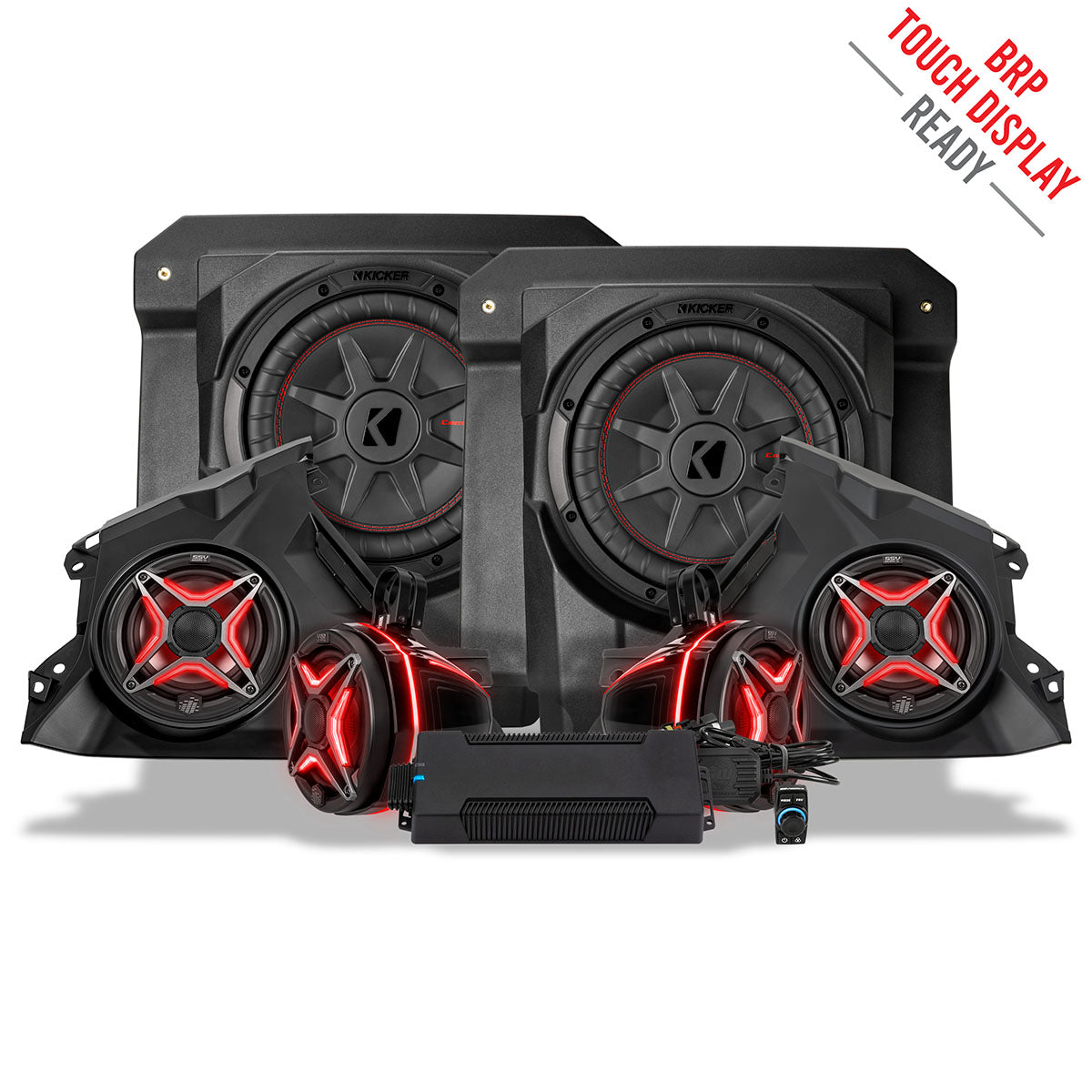 2024-2026 Can-Am® Maverick R, Phase-5 V-Spec 1650watt 6-Speaker Stereo System