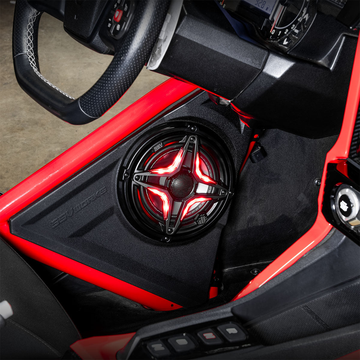 2018-2025 Polaris® Slingshot Phase-6 K-Spec 1400watt 5-Speaker Audio-System for Ride Command
