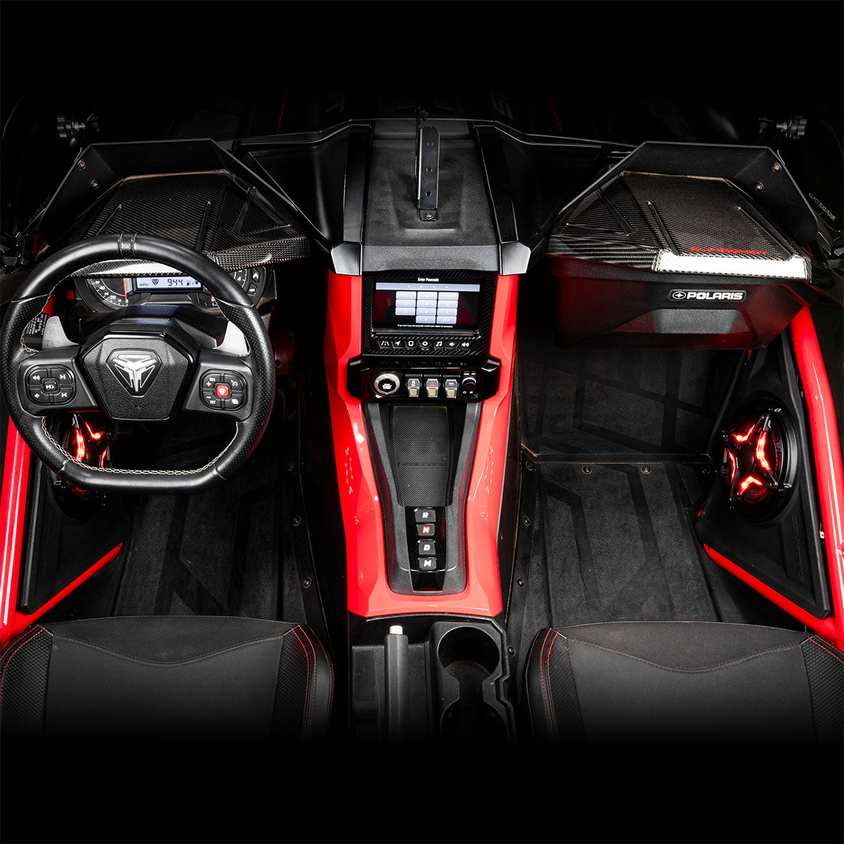 2018-2025 Polaris® Slingshot Phase-6 K-Spec 1400watt 5-Speaker Audio-System for Ride Command