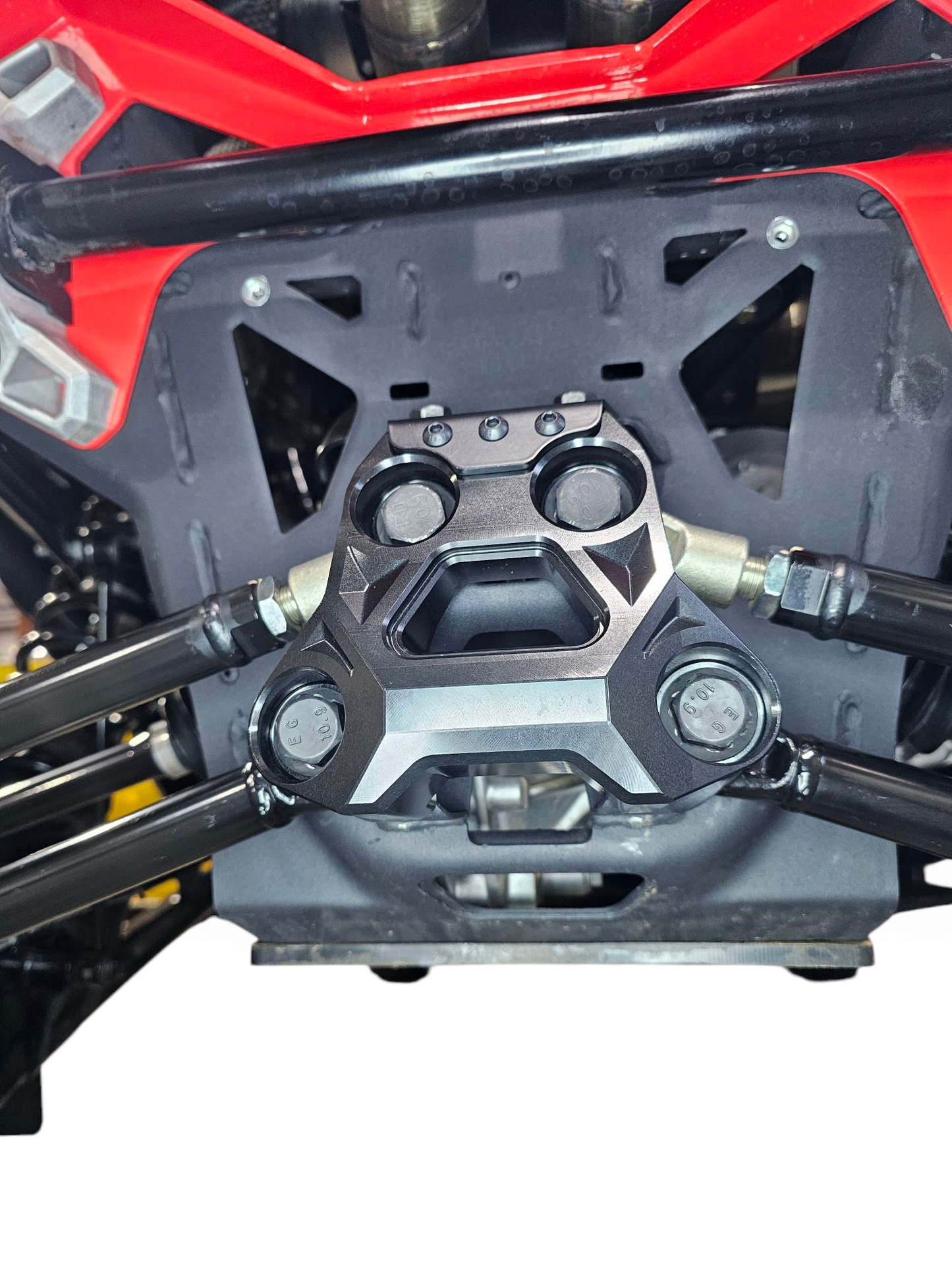 2024+ Can Am Maverick R Billet Radius Rod Plate (Black)