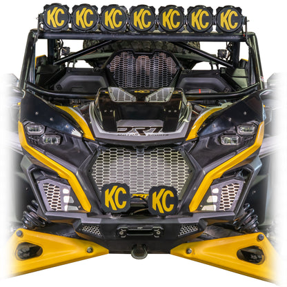 Panel positioned on Can-Am Maverick R intake opening