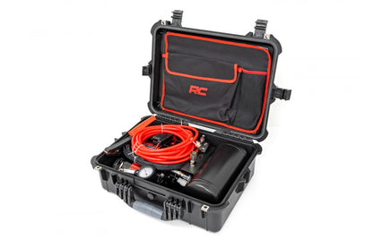PORTABLE TWIN MOTOR AIR COMPRESSOR W/CARRY CASE
12 VOLT | 150PSI | 6.16 CFM