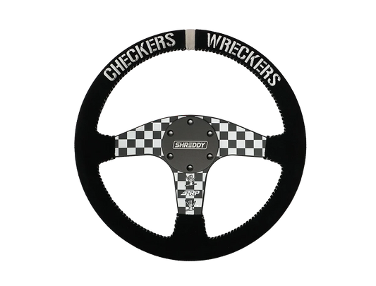 PRP X SHREDDY CHECKERED STEERING WHEEL, FLAT