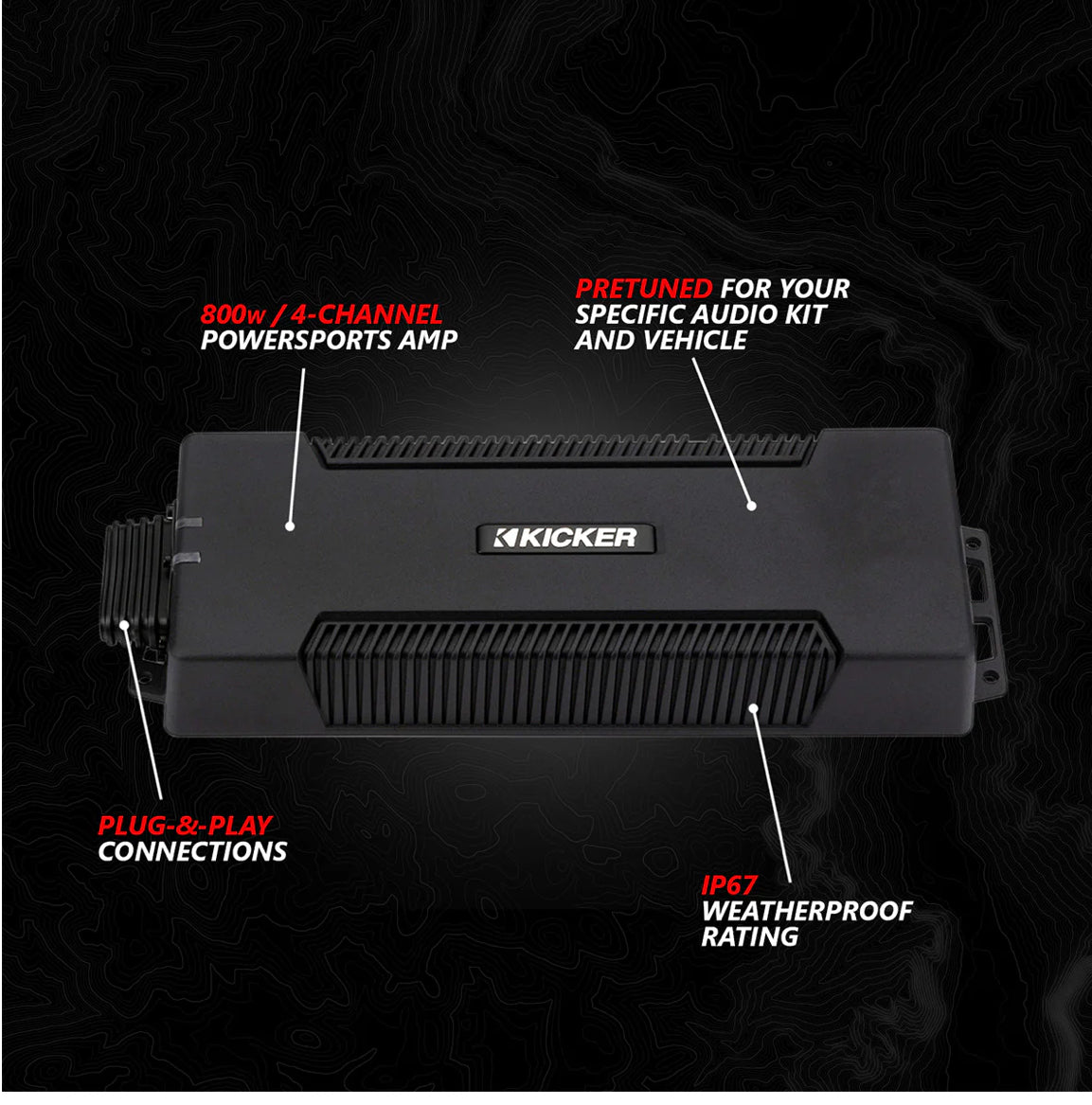 2024-2025 Can-Am® Maverick R, Phase-6 K-Spec 1650watt 6-Speaker Stereo System with Kicker Horns