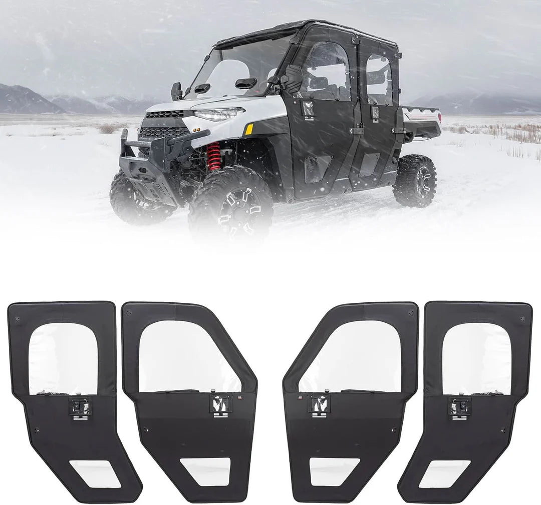 UTV Doors With Steel Frame for Polaris Ranger CREW XP 1000 2018-2025