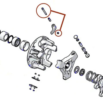 RPM RZR Turbo S, XPT, XP1000, XPEDITION TITANIUM Clutch Shift Weight Bolts and Nuts (QTY 3) Polaris OEM #7520103
