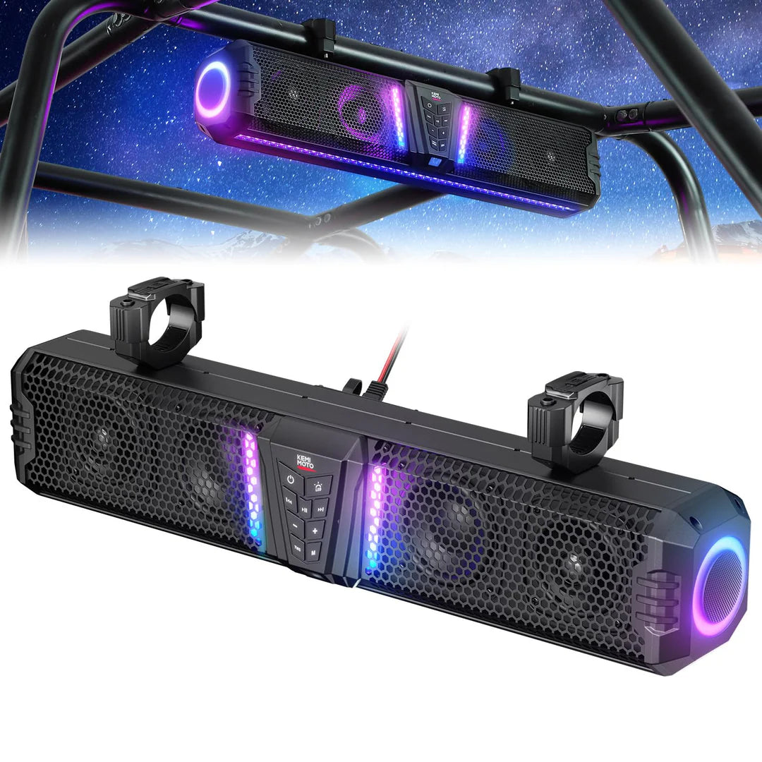 Midnight 60 26" 4-Speaker UTV Bluetooth Sound Bar w/RGB Lighting