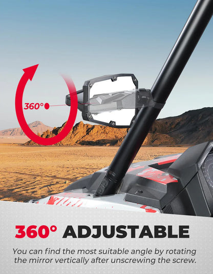 UTV Universal 1.5-1.875 In Side Mirrors