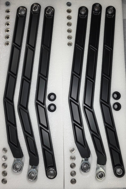 2017+ Can Am X3 Maverick Volt Billet Radius Rods Anodized Black (RS 72" Model Only)