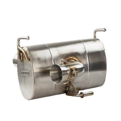 RPM Kawasaki H2 3/4 Exhaust – 2.5" Mid Pipe + Chambered Muffler | Straight or E-Valve Option