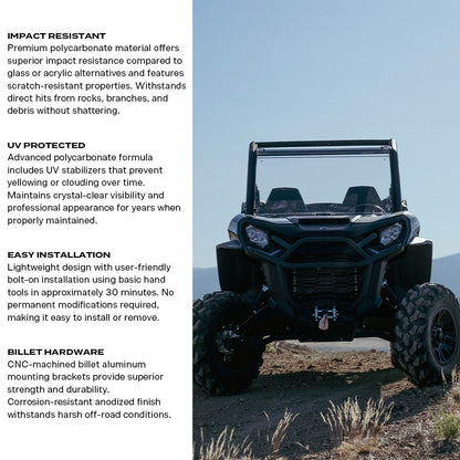Commander/Maverick Sport/ Maverick Trail Polycarbonate Full Front Windshield