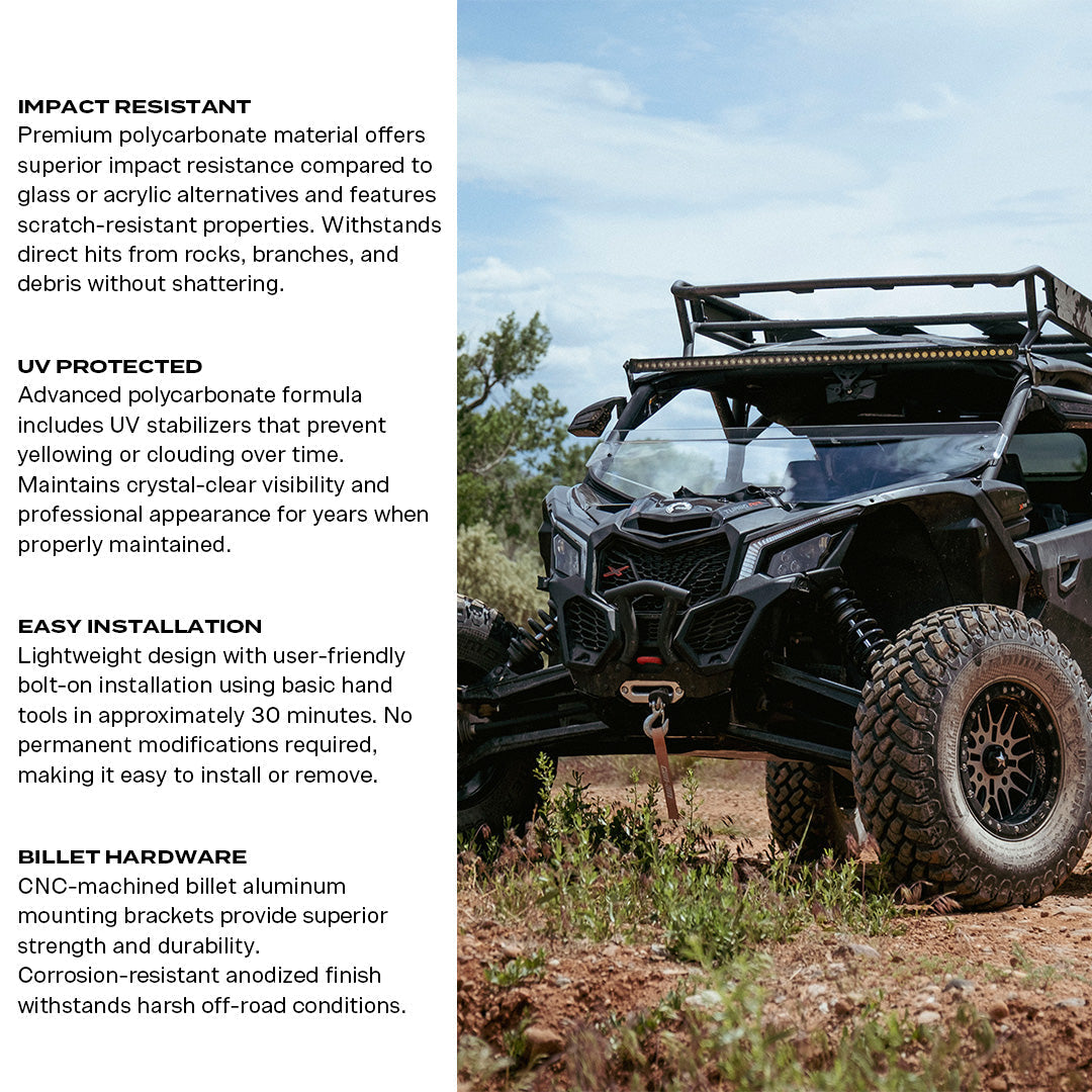Can-Am Maverick X3 Polycarbonate Half Front Windshield