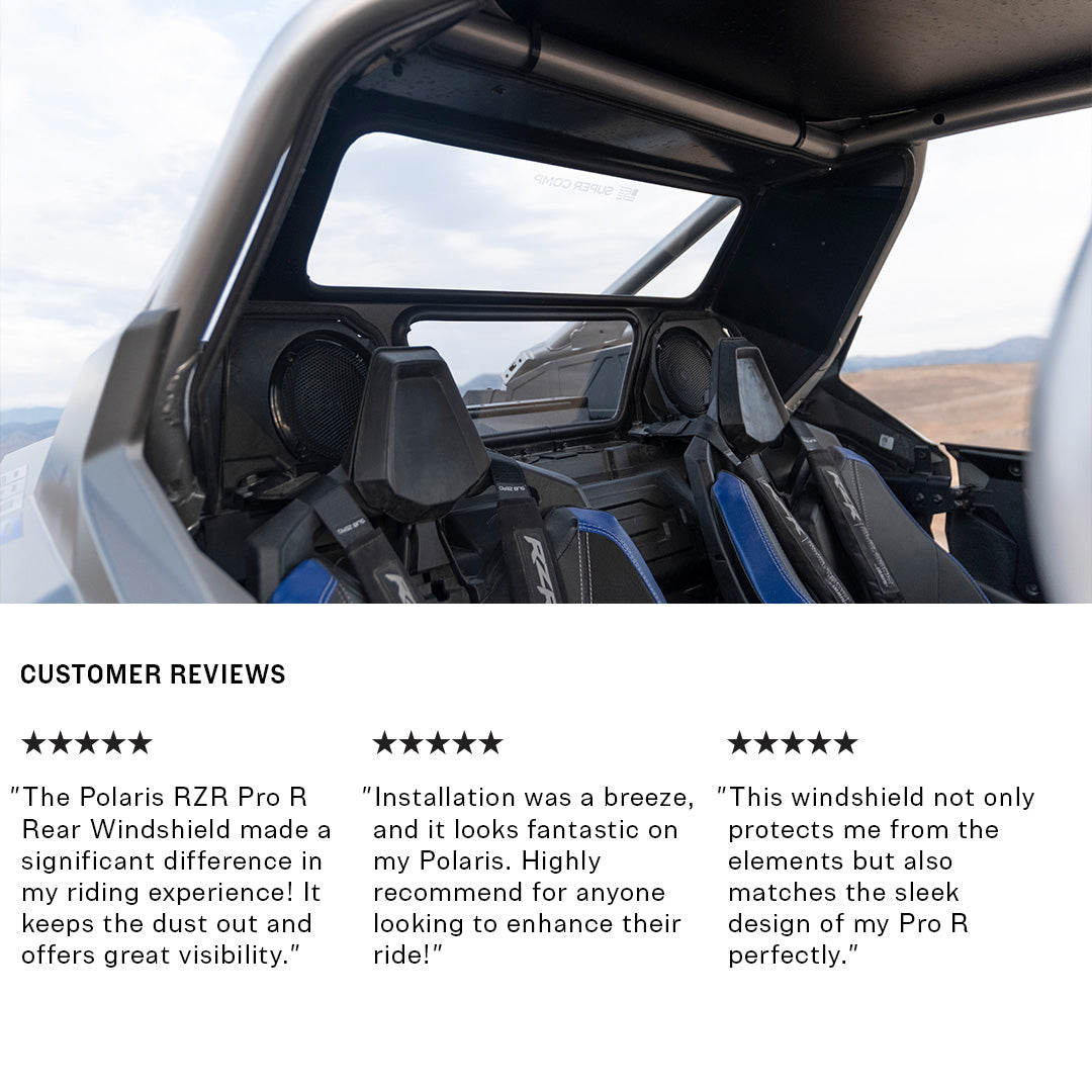 Polaris Pro R Rear Windshield (2022 - 2024)