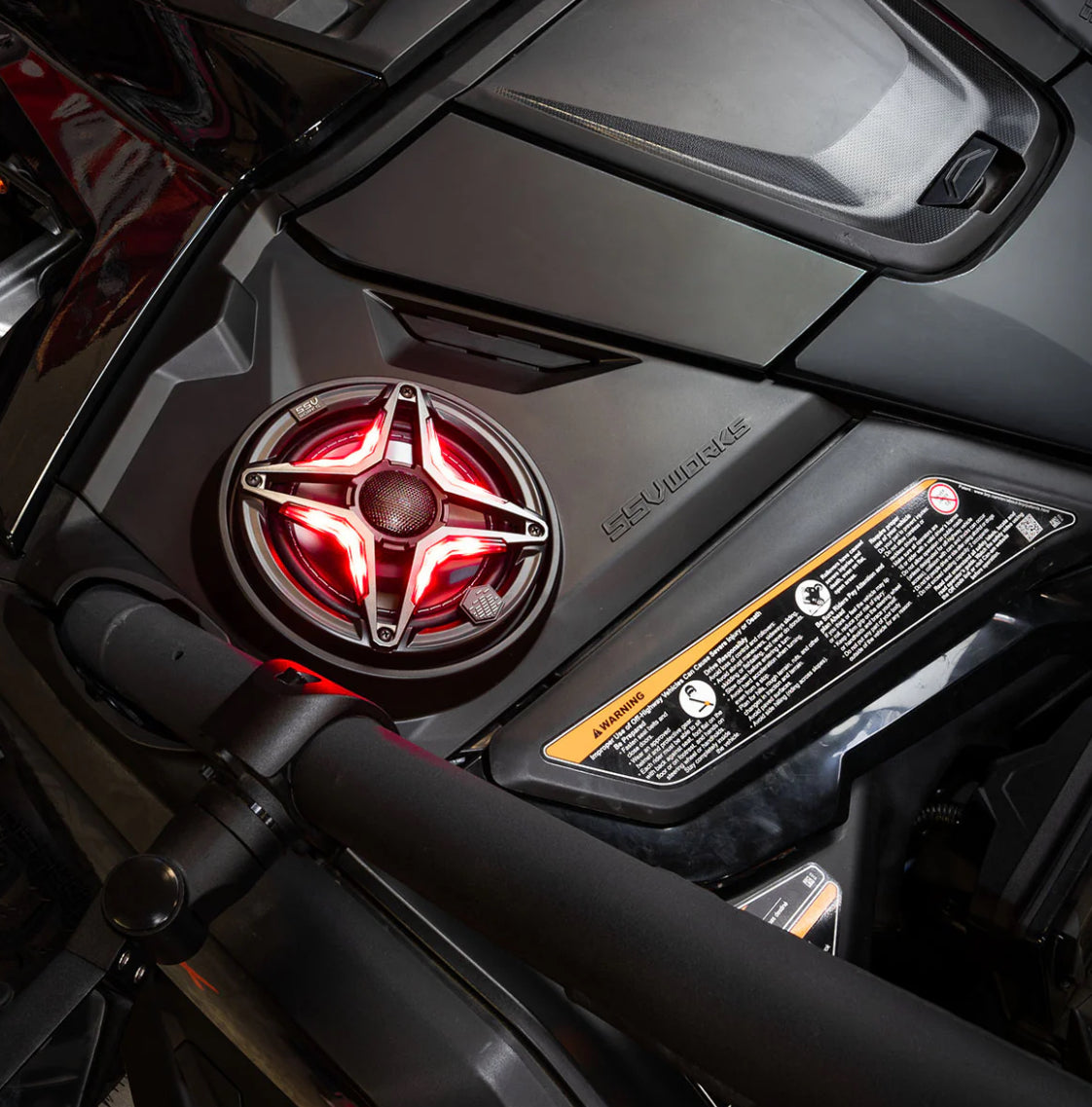 2024-2025 Can-Am® Maverick R, Phase-6 K-Spec 1650watt 6-Speaker Stereo System with Kicker Horns