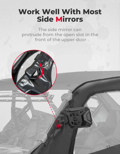 Soft Upper Door Cab Enclosure Set for Polaris RZR PRO XP 4/Turbo R 4