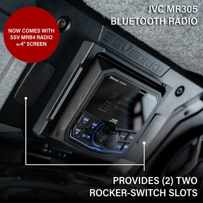 CanAm Defender | 2018-2026 HD10 & 2026 HD11 | 4-Speaker Overhead Sound Bar w/MRB4 Bluetooth and Kicker KM Speakers