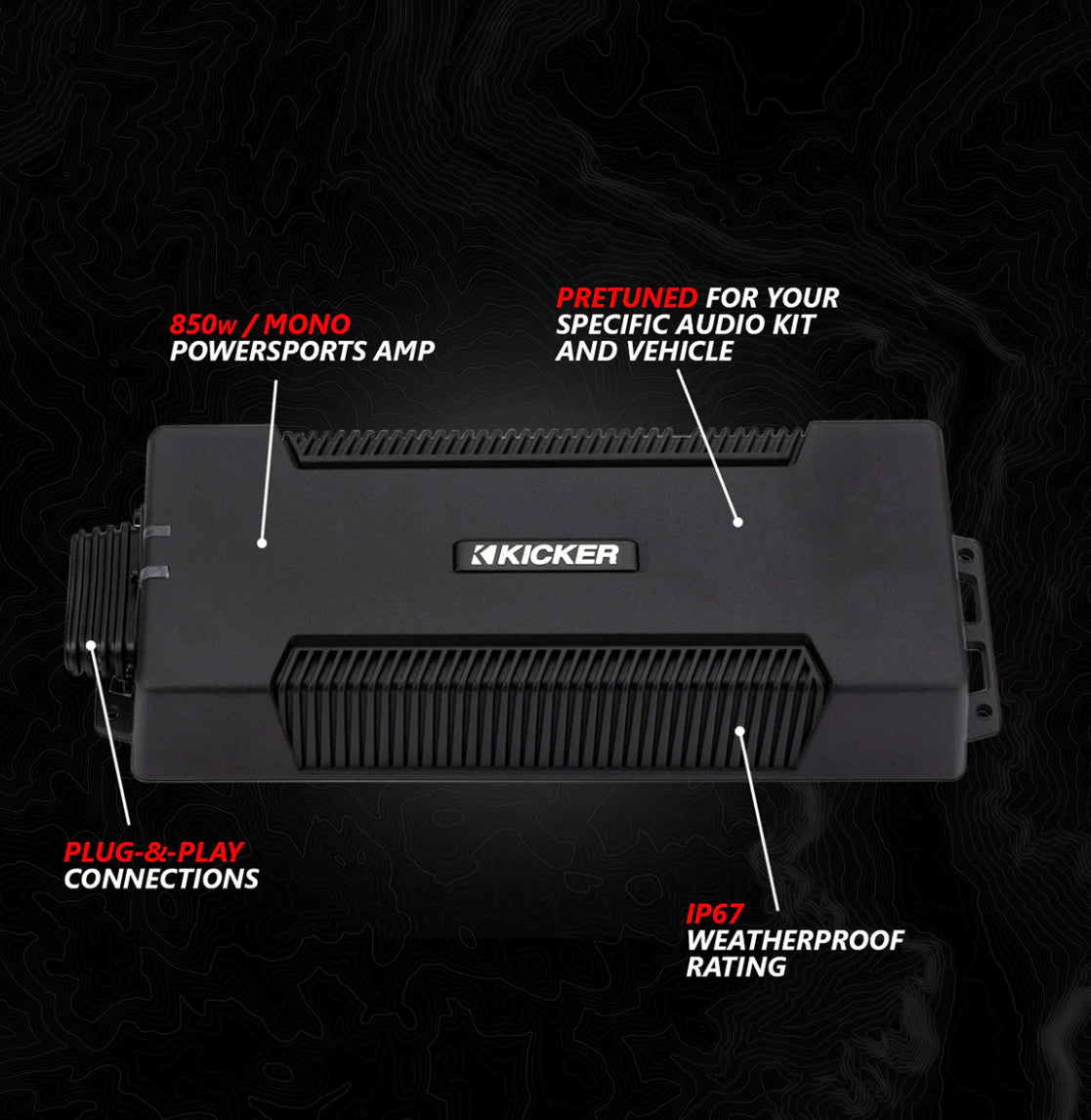 2024-2025 Can-Am® Maverick R, Phase-6 K-Spec 1650watt 6-Speaker Stereo System with Kicker Horns