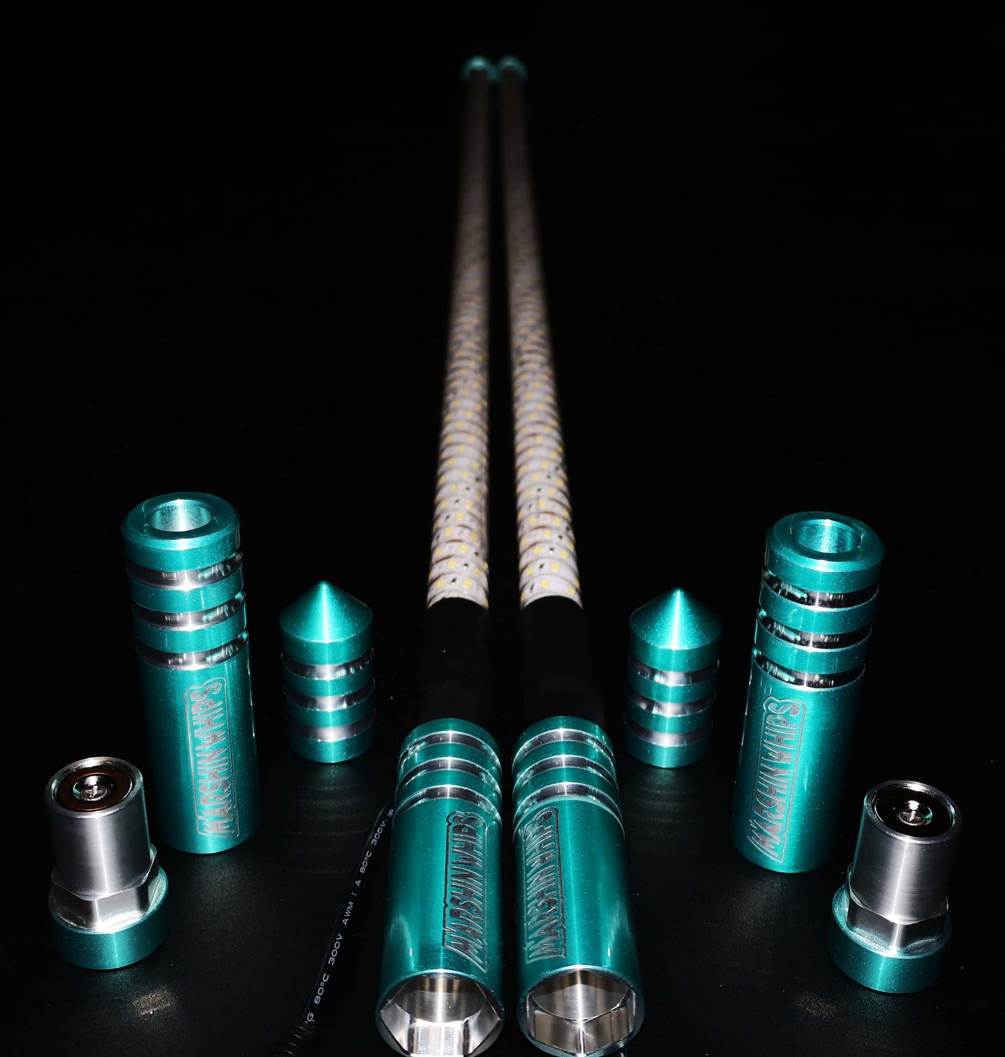 Game Changer LED Whip Set - Striking Teal