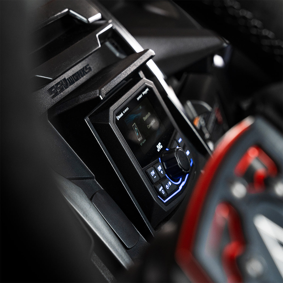 2020-2026 Kawasaki Teryx KRX1000 Dash Mount w/JVC KD-MR305BTS Mult-Media Receiver